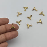 Stainless steel fish tail charm